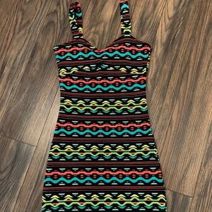 H & M tribal print mini dress